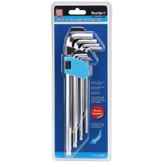Blue Spot 9 Piece Extra Long Ball End Hex Key Set