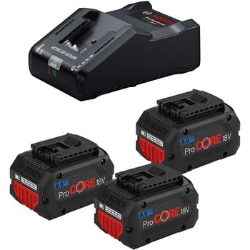 Bosch PRO 18v ProCore Cordless 3 Battery 8ah and Charger Set
