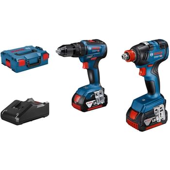 Bosch 18v Cordless Combi Drill and Impact Driver Wrench Kit