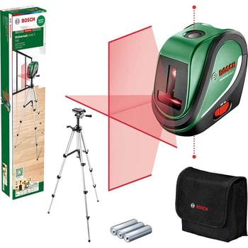 Bosch UNIVERSALLEVEL 2 Cross Line Laser Level Tripod Set