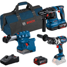 Bosch 18v Cordless 3 Piece Combi and SDS Drill Power Tool Kit 