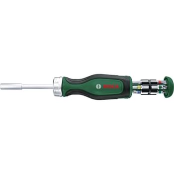Bosch Ratchet Screwdriver and 12 Piece Bit Set