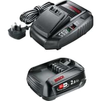 Bosch Genuine GREEN P4A 18v Cordless Li-ion Battery 2ah and Fast Charger 