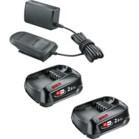 Bosch Genuine GREEN P4A 18v Cordless Li-ion Twin Battery 2ah and Standard Charger 