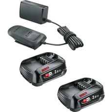 Bosch Genuine GREEN P4A 18v Cordless Li-ion Twin Battery 2ah and Standard Charger Bosch Genuine GREEN P4A 18v Cordless Li-ion Twin Battery 2ah and Standard Charger