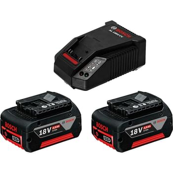 Bosch AL 1860 18v Cordless Battery Charger and 2 x CoolPack Li-ion Batteries 4ah