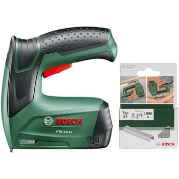 Bosch PTK 3.6 LI 3.6v Cordless Staple Gun + 1000 Extra Staples