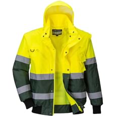 Oxford Weave 300D Class 2 Hi Vis 3 in 1 Contrast Bomber Jacket