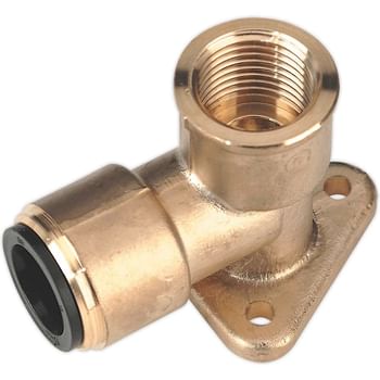 Sealey 3/4" BSP Brass Wingback Elbow for John Guest Speedfit Systems