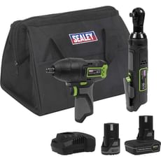 Sealey 10.8v Cordless 3/8" Drive Impact and Ratchet Wrench Kit