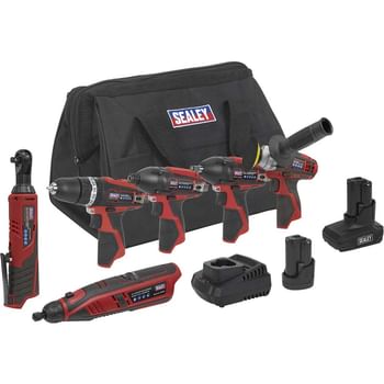 Sealey CP1200 12v Cordless 6 Piece Power Tool Kit