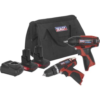 Sealey CP1200 12v Cordless Combi Drill and Impact Wrench Kit