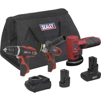 Sealey CP1200 12v Cordless 3 Piece Power Tool Kit
