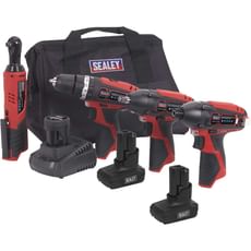 Sealey CP1200 12v Cordless 4 Piece Power Tool Kit