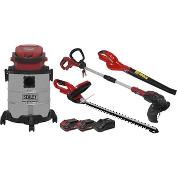Sealey CP20V 20v Cordless 4 Piece Garden Power Tool Kit