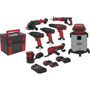 Sealey CP20V 20v Cordless 8 Piece Power Tool Kit