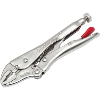 Crescent Curved Jaw Locking Pliers With Wire Cutter