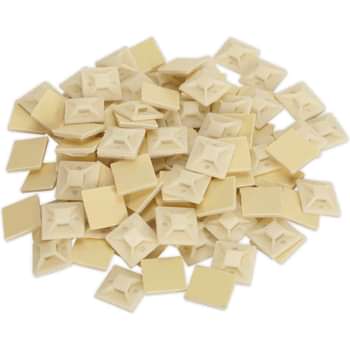 Sealey Self Adhesive Cable Tie Mounts White