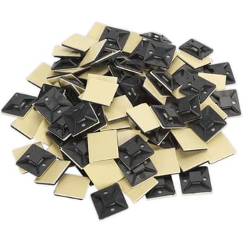 Sealey Self Adhesive Cable Tie Mounts Black