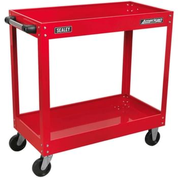 Sealey Heavy Duty 2 Shelf Trolley with Lockable Top
