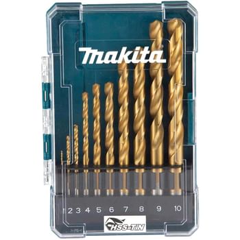 Makita 10 Piece HSS TiN Drill Bit Set