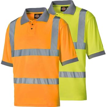 Dickies Mens Hi Vis Safety Polo Shirt
