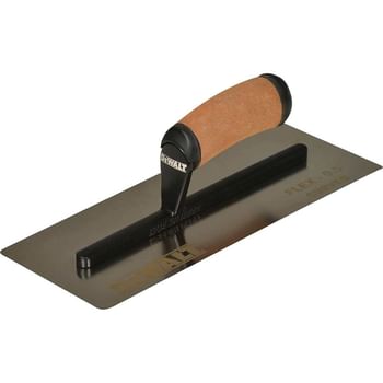 DeWalt Drywall Flex Stainless Steel Curved Trowel Leather Handle