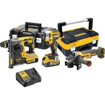 DeWalt DCK305P2T 18v XR Cordless 3 Piece Brushless Power Tool Kit