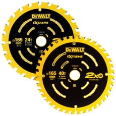 DeWalt 2 Piece 165mm Extreme Cordless Circular Saw Blade Kit DeWalt 2 Piece 165mm Extreme Cordless Circular Saw Blade Kit
