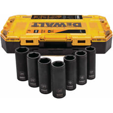 DeWalt 7 Piece McLaren F1 1/2" Drive Deep Impact Socket Set