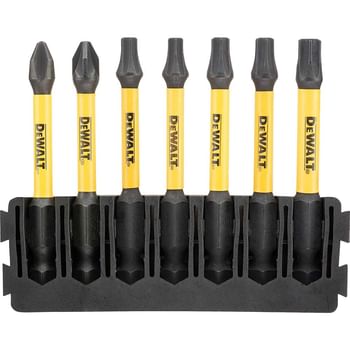 DeWalt 7 Piece FlexTorq Phillips, Pozi and Torx Screwdriver Bit Bar Set