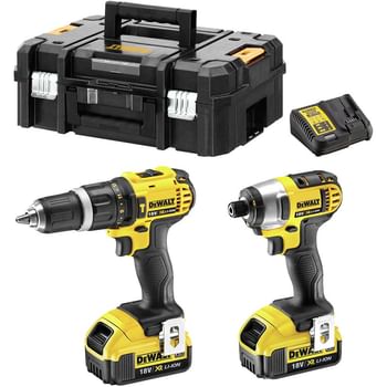 DeWalt DCZ285M2T 18v XR Cordless Combi Drill and Impact Driver TSTAK Kit