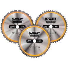 DeWalt 3 Piece 305mm Construction Circular Saw Blade Set DeWalt 3 Piece 305mm Construction Circular Saw Blade Set