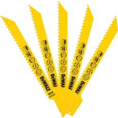 DeWalt Fine Fast Cuts and Curve Cutting Wood Reciprocating Sabre Saw Blades