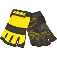 DeWalt Fingerless Synthetic Padded Leather Palm Gloves DeWalt Fingerless Synthetic Padded Leather Palm Gloves