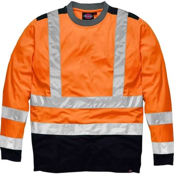 Dickies Two Tone Hi Vis Long Sleeved T Shirt