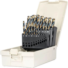 Dormer A321 21 Piece HSS Steam & Bronze Tempered 3mm-13mm By 0.5mm Drill Set