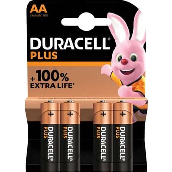 Duracell AA Cell Plus Power 100% Batteries