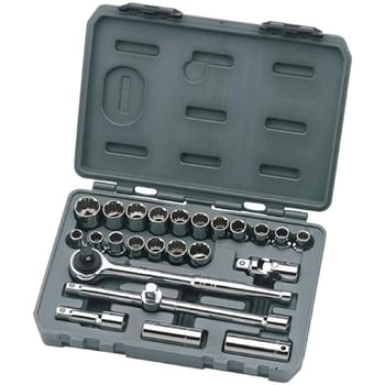 Draper Silverdrive 25 Piece 1/2" Drive Bi Hex Socket Set Metric and Imperial