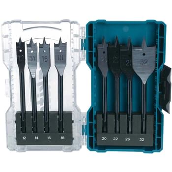 Makita 8 Piece Flat Spade Wood Drill Bit Set