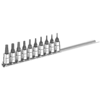 Expert by Facom 10 Piece 1/4" Drive Torx Socket Bit Set Metric