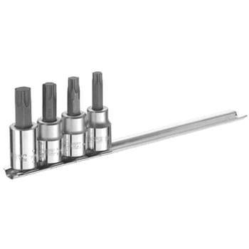 Expert by Facom 4 Piece 3/8" Drive Torx Socket Bit Set