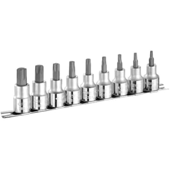 Expert by Facom 9 Piece 1/2" Drive Torx Socket Bit Set