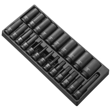 Expert by Facom 25 Piece 1/2" Drive Hex Impact Socket and Bit Set in Module Tray