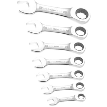 Expert by Facom 7 Piece Midget Ratchet Combination Spanner Set