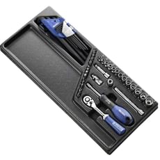 Expert by Facom 45 Piece 1/4" Drive Hex Socket, Screwdriver Bit and Allen Key Set in Module Tray Expert by Facom 45 Piece 1/4" Drive Hex Socket, Screwdriver Bit and Allen Key Set in Module Tray