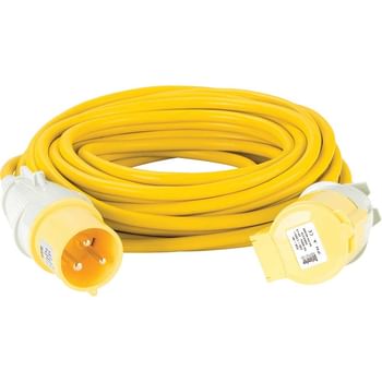 Defender Extension Lead 32 amp 4mm Yellow Cable 110v