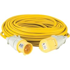 Defender Extension Lead 32 amp 4mm Yellow Cable 110v