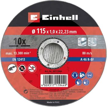 Einhell Thin Metal Cutting Angle Grinder Disc