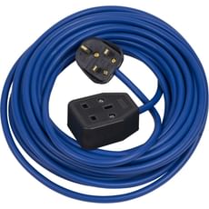 Sealey Blue 13A 1.5mm Trailing Extension Cable 240v
